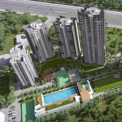 Godrej Meridien landscaped gardens